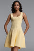 Wenie Classic Cinched Sleeveless Bead Embellished Knit Mini Dress