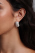 Roline Full Pave Diamond Irregular Square Stud Earrings