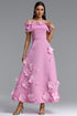 Gacia Elegant Off Shoulder Floral Maxi Dress