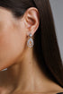Villa Double Layer Diamond Hollow Teardrop Drop Earrings