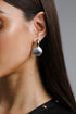 Lyla Textured Ginkgo Leaf Drop Earrings