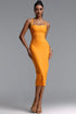 Nico Minimalist Fitted Halter Bandage Maxi Dress