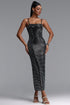Lazze Sleeveless Diamond Maxi Dress