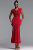 Lalipa Elegant Fitted Sleeveless Metal Tie Detail Maxi Dress