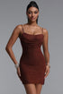 Simone Sexy Fitted Spaghetti Strap Rhinestone Mini Dress