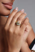 Vla Twisted Double Crystal Open Ring