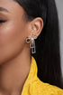 Sling Crystal Bow Tassel Earrings