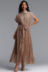 Sophia Vintage Tailored Sleeveless Lace Maxi Dress