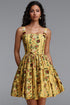 Mlisa Vintage Tailored Sleeveless Floral Print Woven Mini Dress