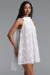 Lori Romantic Flowy Chiffon Tie Sleeveless Floral Woven Mini Dress