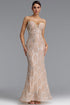 Yvaine Strapless Pearl Trim Fish Scale Rhinestone Bandage Maxi Dress