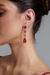 Shaha Square Diamond Teardrop  Earrings