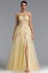 Florelle Romantic One Shoulder Floral Embroidery Slit Maxi Dress