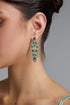 Tove Multi Layer Leaf Emerald Full Zircon Earrings