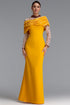 Dyani Elegant Draped One Shoulder Long Sleeve Beaded Maxi Dress
