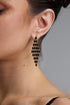 Print Luxury Gradient Rhombus Black Zircon Earrings