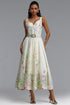 Veronic Romantic Tailored Sleeveless Floral Print Woven Maxi Dress