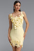Hooded Sweet Contour Camisole Floral Bandage Mini Dress