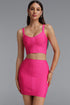 Didu Minimalist Contour Cami Top Bodycon Bandage Mini Skirt Two Piece Set