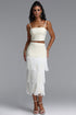 Valerie Chic Contour Cami Strap Top Tassel Bandage Two Piece Set
