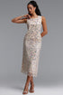 Peyton Sophisticated Youthful Pearl Sequin Floral Top Or Midi Skirt