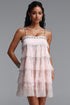 Umeko Elegant Flowy Tiered Ruffle Sequin Mini Dress
