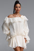 Ririe Romantic Flowy Off Shoulder Floral Satin Top And Pants Two Piece Set