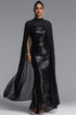 Lauren Glamorous Sleeveless Pearl Beaded Sequin Maxi Dress