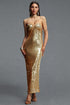 Hona Glamorous Contour Sequin Maxi Dress