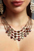 Zada Vintage Multi Strand Crystal Necklace