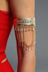 Vienna Vintage Feather Leaf Multi Layer Chain Arm Cuff
