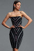 Sylvia Rhinestone Bandage Tube Mini Dress