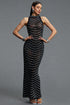 Essie Diamante Mesh Maxi Dress