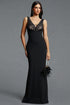 Odely Elegant Sleeveless V Neck Lace Maxi Dress
