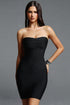 Marne Sweetheart Strapless Black Bandage Mini Dress