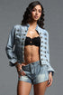 Yalyka Chic Tailored Denim Blazer Or Shorts