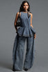 Vioky Chic Tailored Denim Top Or Pants