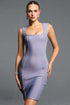 Daniella Modern Contour Square Neck Bandage Mini Dress
