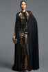 Kaliana Gorgeous Contour Halter Geometric Sequin Mesh Maxi Dress