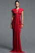Hester Classic Sleeveless Sash Ruched Knit Maxi Dress