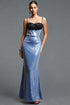 Whitley Elegant Sleeveless Lace Panel Sequin Maxi Dress