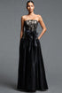 Ivory Classic Strapless Floral Bow Lace Maxi Dress