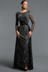 Ronja Glamorous Contour Round Neck Long Sleeve Sequined Maxi Dress