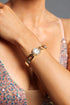 Persasy Luxury Geometric Square Rhinestone Open Bangle