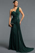 Rahel Classic One Shoulder Sleeveless Ruched Maxi Dress