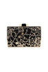 Tate Metallic Flower Clutch