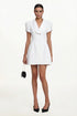 Eseniya Romantic Tailored Short Sleeve Lapel Contrast Mini Dress