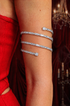 Kaxani Multi Layer Baguette Cut Rhinestone Arm Cuff