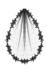 Darcel Gothic Beaded Lace Floral Long Cathedral Veil