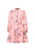 Leko Resort Flowy Long Sleeve Floral Print Woven Mini Dress